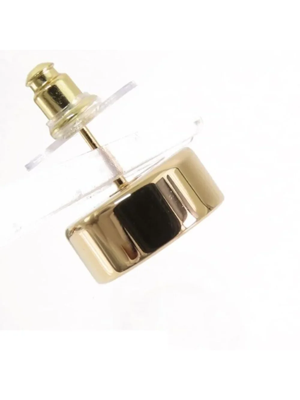 Chanel Earrings Gold Black Metal CC Logo 24c